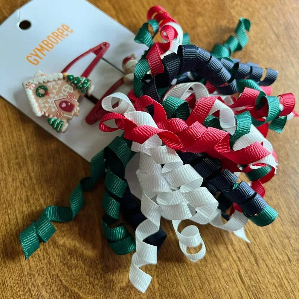 Gymboree gingerbread hair set NWT